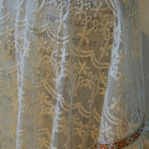 GORGEOUS Lace Kimono Wrap Duster Cardi New Boho - Picture 6 of 8